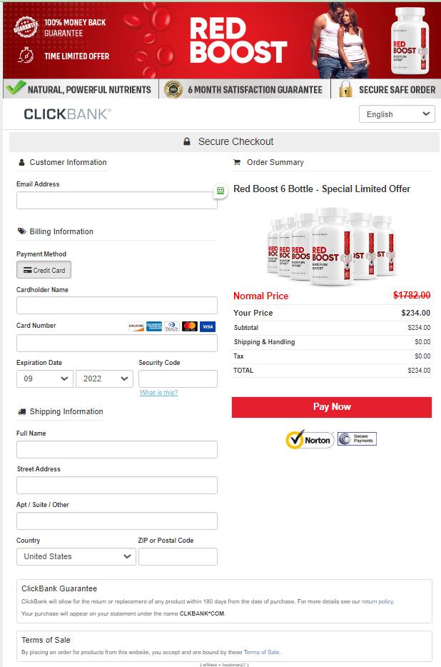 Red Boost - Secure checkout